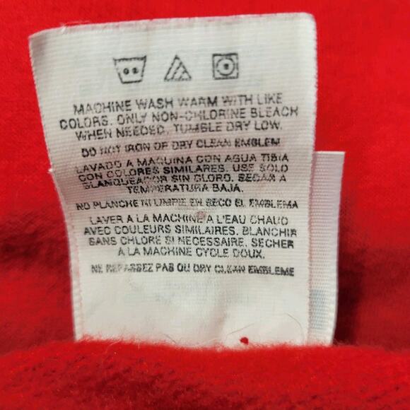 Vintage Jerzees Snowman Sweatshirt Top Womens L Red Applique Embroidered Holiday - Picture 10 of 12